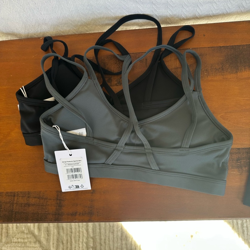 Gymshark Gray and Black Sports Bras